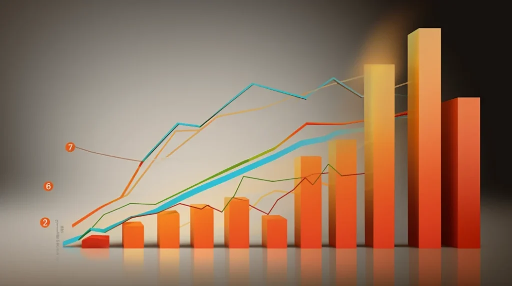 line graph indicating the effectiveness of tracking SEO results using Google Analytics