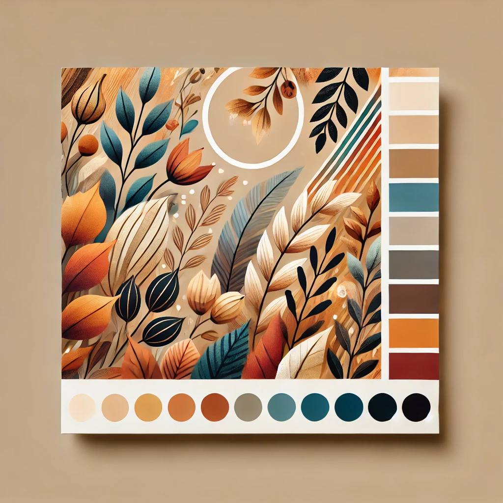 An image showcasing a seasonal color palette for branding.